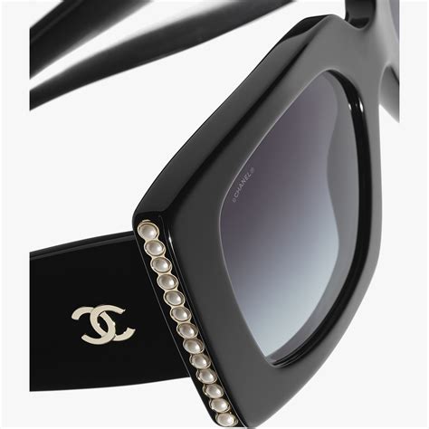 chanel sunglasses black with pearl|authentic Chanel sunglasses sale.